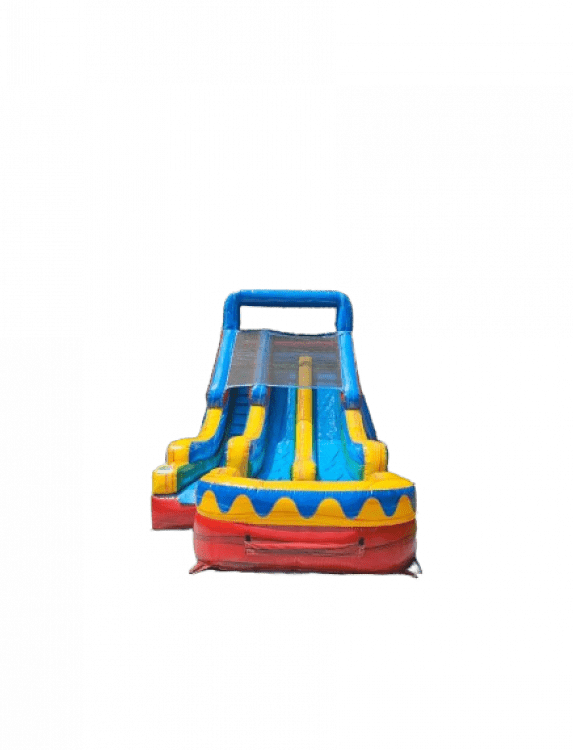 18ft Dual Lane Fiesta Slide (200 lbs max weight capacity)