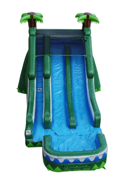 18ft Dual Lane Tropical Slide (200 lbs max weight capacity)