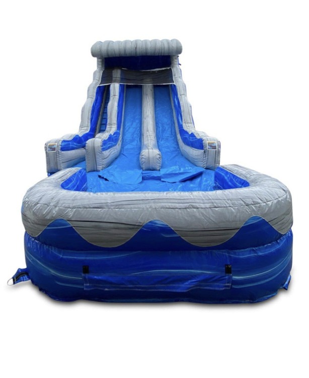18ft Ocean Wave Dual Lane Slide (200 lbs Max)