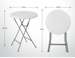 Round Folding Table - 32 Diameter with 4 chairs